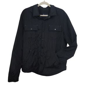 EUC Rainforest Men's Black Quilted Jacket Coat XL